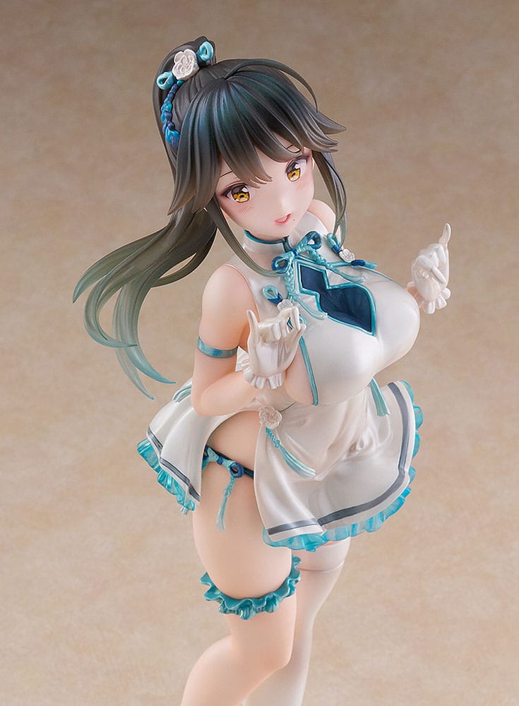 Avian Romance Pink Label 5 Statua in PVC 1/6 Ragazza coda di cavallo: Qipao 29 cm
