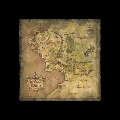 El Señor de los Anillos Lámina en pergamino Mapa de la Tierra Media 59 x 30 cm