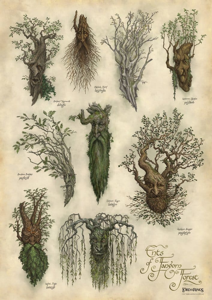 Sagan om ringen Konsttryck Ent's of Fangorn Forest 59 x 30 cm