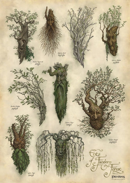 Sagan om ringen Konsttryck Ent's of Fangorn Forest 59 x 30 cm