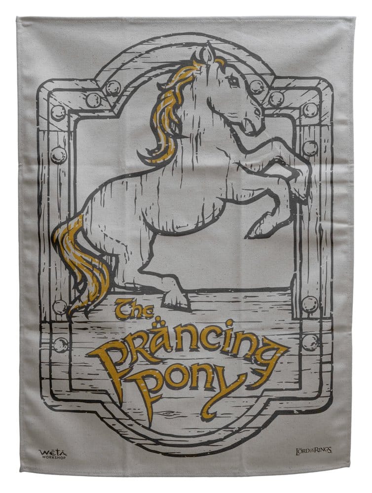 Herr der Ringe Geschirrtuch 2er-Pack, grüner Drache und tänzelndes Pony, 69 cm