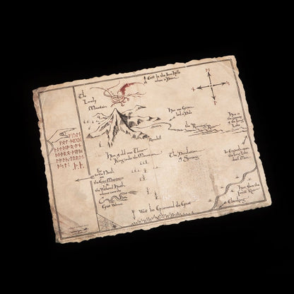 Impression d'art Le Hobbit La carte de Thorin 40 x 30 cm