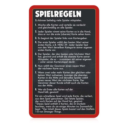 Fremde Things Card Game Top Trumps Sammlerstücke *Deutsche Version *