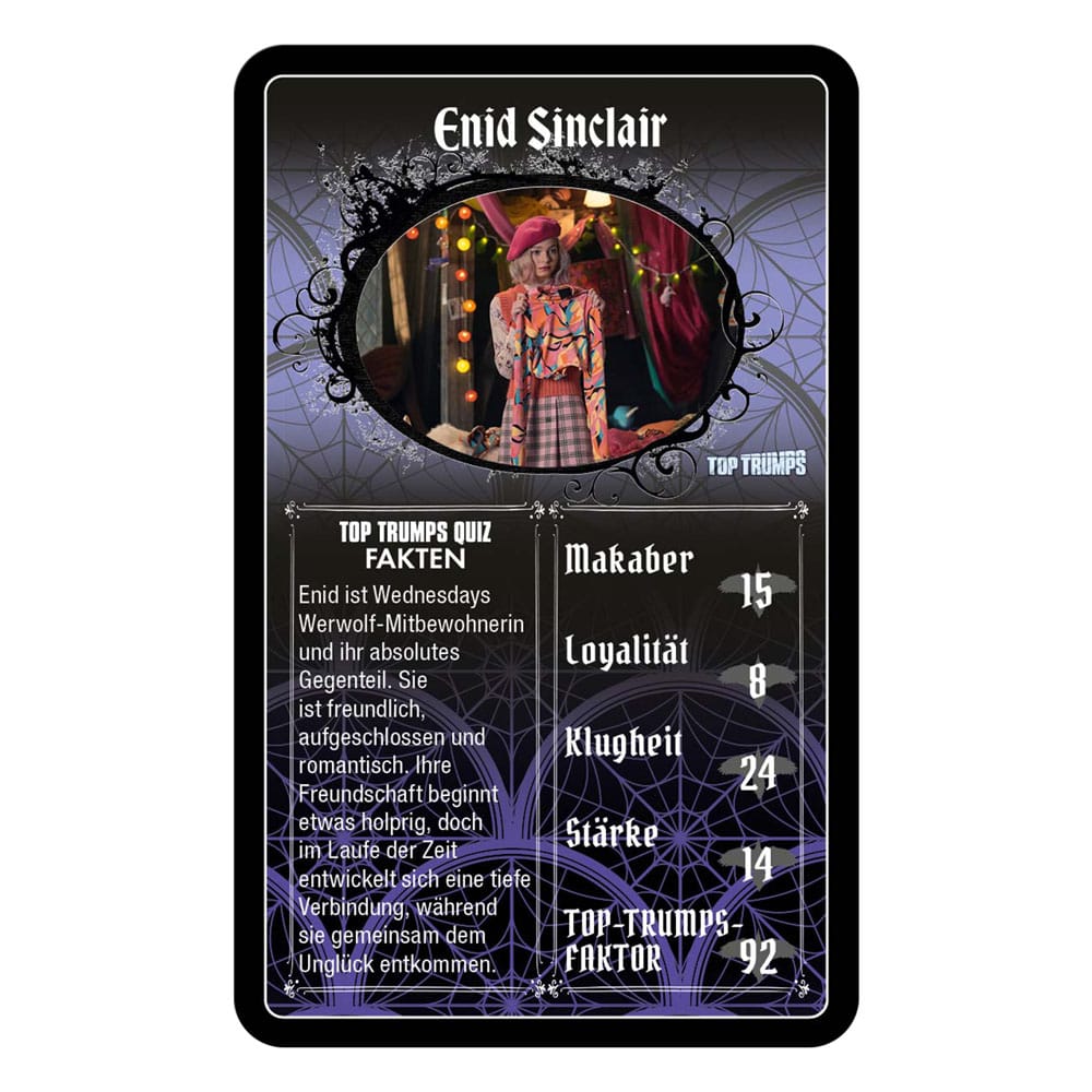 Gioco di carte del mercoledì Top Trumps *Versione tedesca*