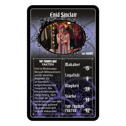 Gioco di carte del mercoledì Top Trumps *Versione tedesca*