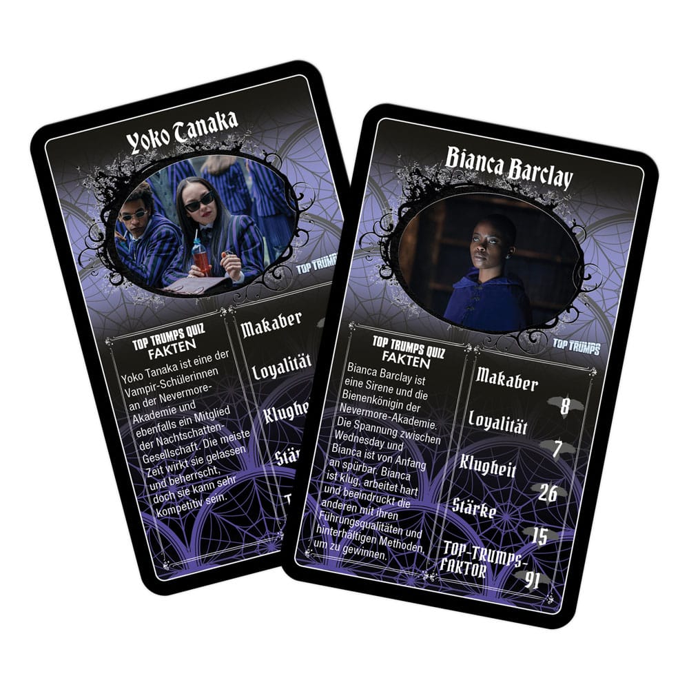 Gioco di carte del mercoledì Top Trumps *Versione tedesca*