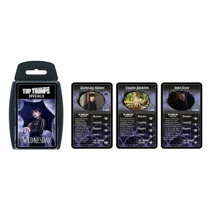 Gioco di carte del mercoledì Top Trumps *Versione tedesca*