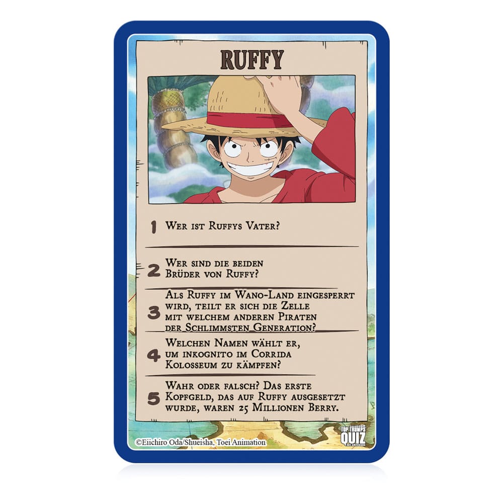 One Piece Card Game Top Trumps Quiz *German Version*