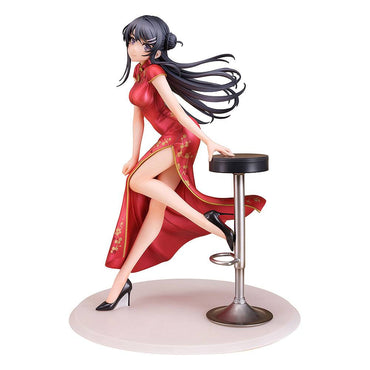 Rascal drømmer ikke om Bunny Girl Senpai Statue 1/7 Mai Sakurajima kinesisk kjole ver. 22 cm