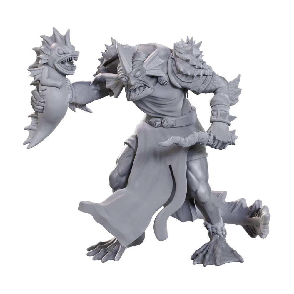D&D Nolzurs fantastiska miniatyrer ommålade miniatyrer Sahuagin Priestess