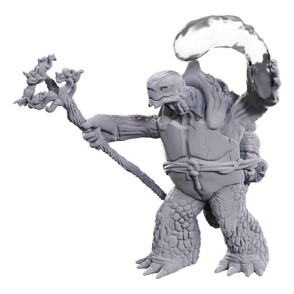 D&amp;D Nolzur's Marvelous Miniatures Ongeverfde Miniaturen Schildpad Druid &amp; Wild Vorm Reuzenhagedis