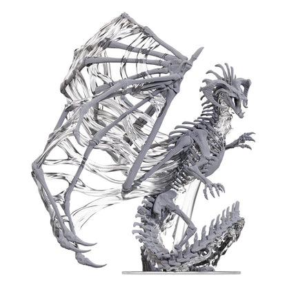 D&D Nolzur's prachtige miniaturen Ongeverfde miniaturen Zwart Dracolich 30 cm