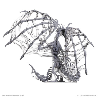 D&D Nolzur's prachtige miniaturen Ongeverfde miniaturen Zwart Dracolich 30 cm