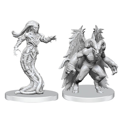 Pathfinder Deep Cuts Miniature non verniciate Gylou (Handmaiden Devil) e Ferrugon (Rust Devil)