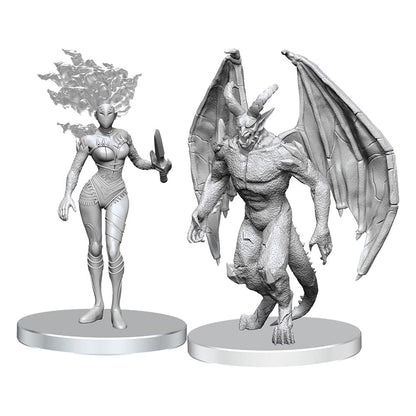 Pathfinder Tagli profondi Miniature non verniciate Gargoyle e Shae
