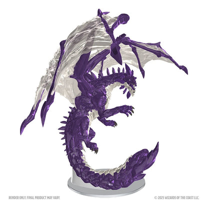 D&D Nolzurs vidunderlige miniaturer Umalede miniaturer Adult Ametyst Dragon 38 cm