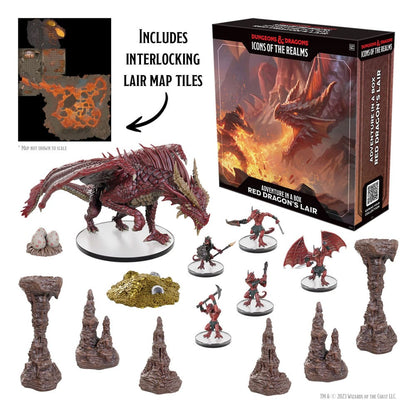 D&D Icons of the Realms pre-painted Miniatures Adventure in a Box - Red Dragon's Lair