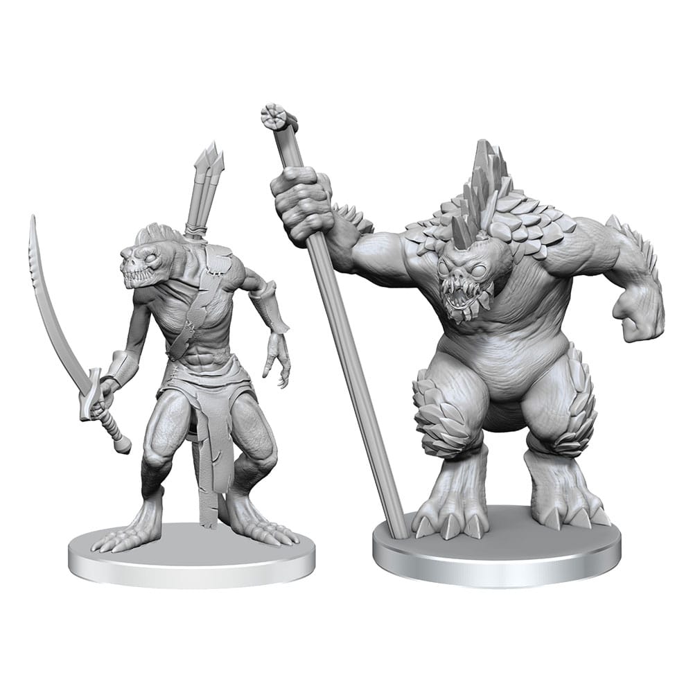 Pathfinder Tagli profondi Miniature non verniciate Xulgath Schermagliatore e Stoneliege