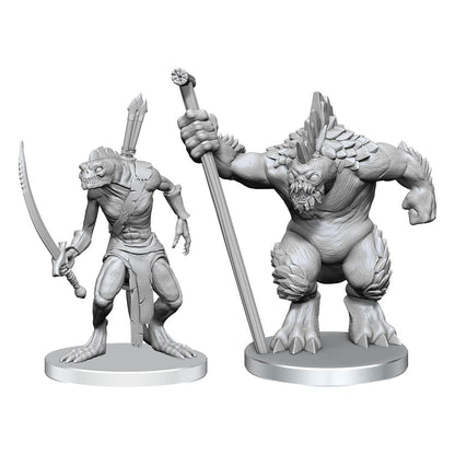 Pathfinder Tagli profondi Miniature non verniciate Xulgath Schermagliatore e Stoneliege