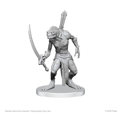 Pathfinder Tagli profondi Miniature non verniciate Xulgath Schermagliatore e Stoneliege