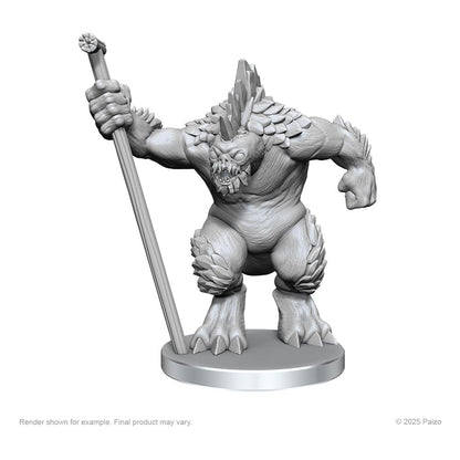 Pathfinder Tagli profondi Miniature non verniciate Xulgath Schermagliatore e Stoneliege