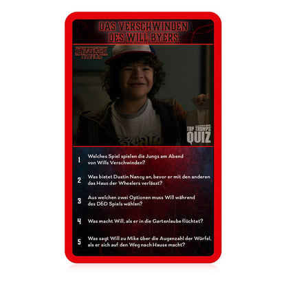 Stranger Things Card Game Top Trumps quiz *tysk versjon *