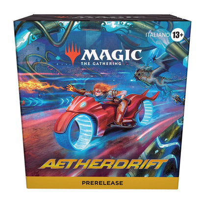 Magic The Gathering AetherDrift Perelease Packs Case (15) italienska