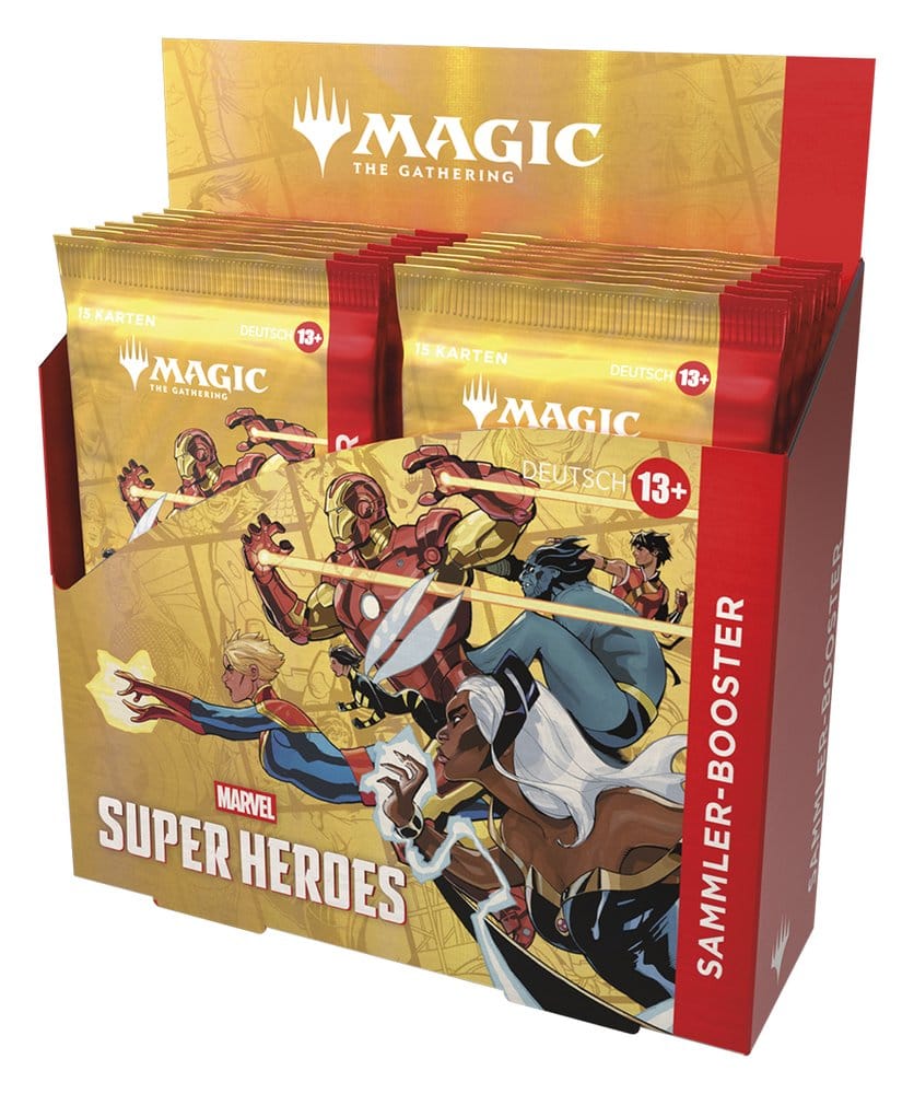 Magic the Gathering Marvel Super Heroes Collector Booster Display (12) tedesco