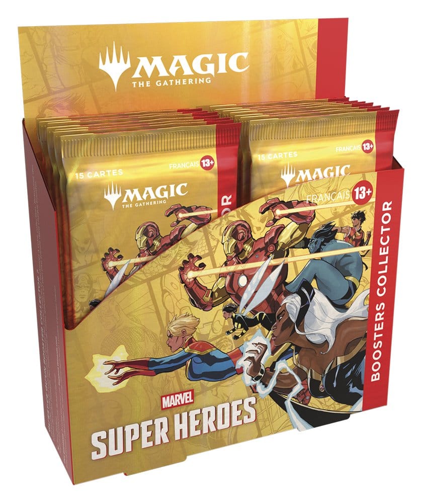 Magic the Gathering Marvel Super Heroes Collector Booster Display (12), französisch