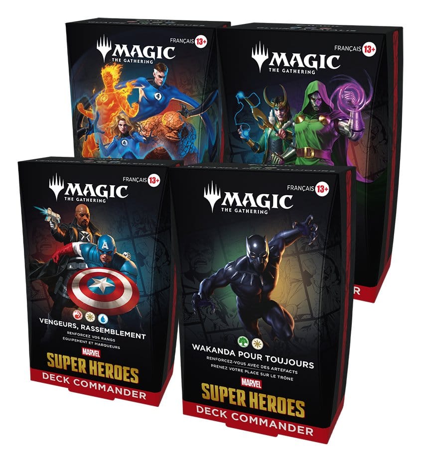 Magic the Gathering Marvel Super Heroes Commander Decks Case (4) fransk