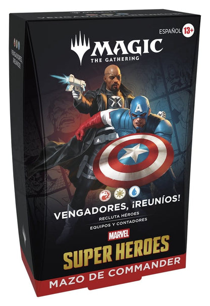 Magic the Gathering Marvel Super Heroes Commander Decks Case (4) Spanisch