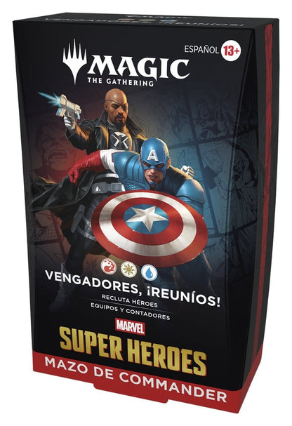 Magic the Gathering Marvel Super Heroes Commander Decks Case (4) Spanisch