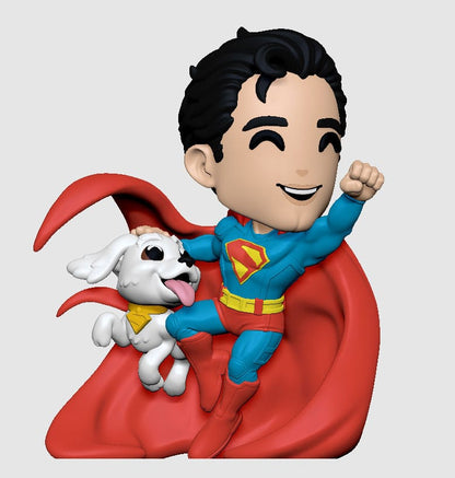 Superman 2025 Vinylfigur Superman & Krypto 13 cm