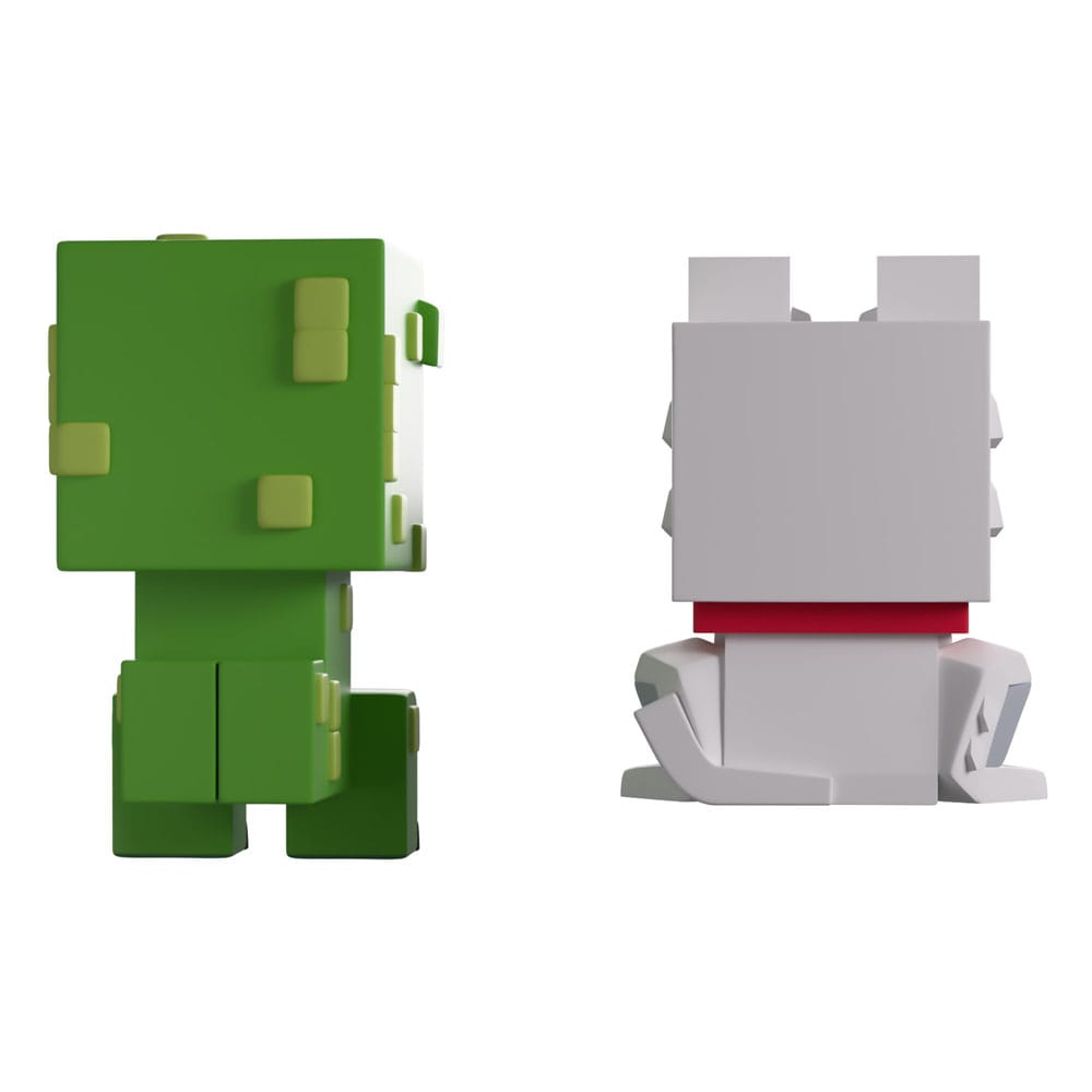 Figurines en vinyle Minecraft Wolf et Creeper Monitor Buddiez