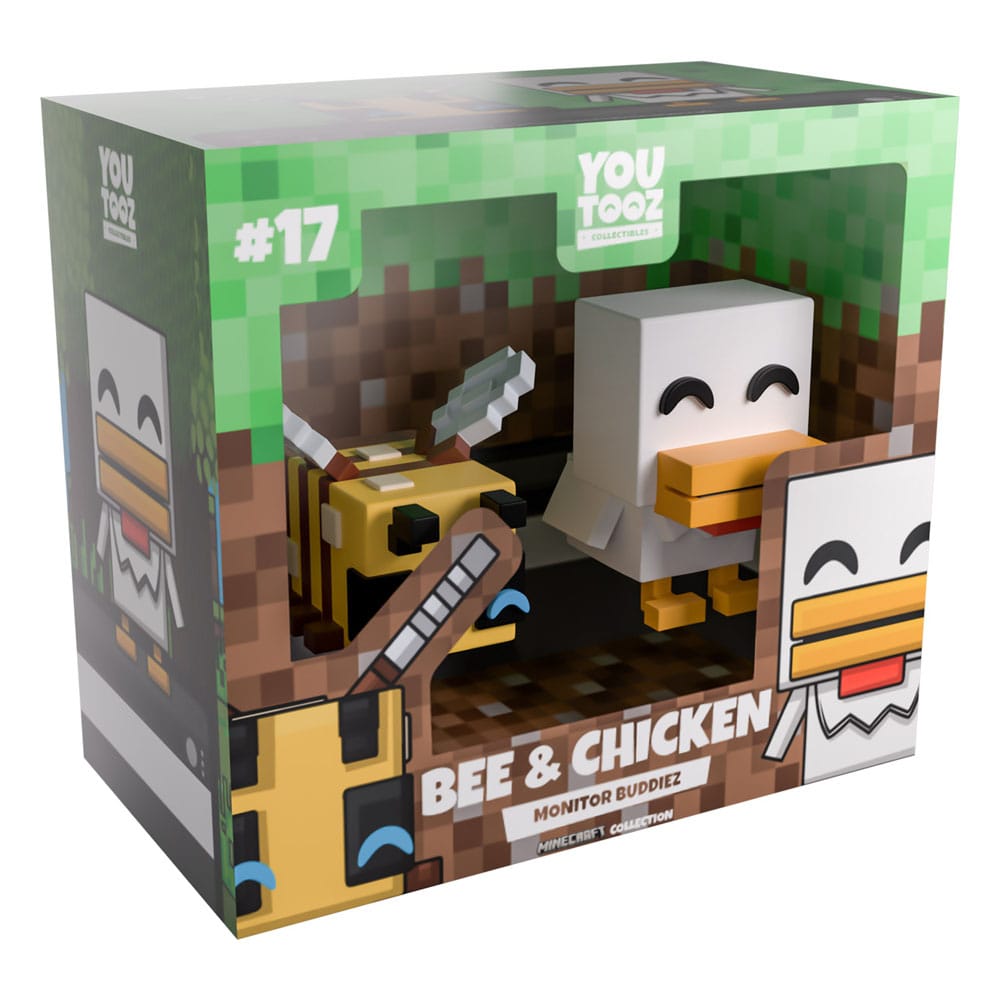 Figure in vinile Minecraft Bee e Chicken Monitor Buddiez