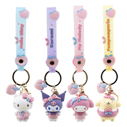 Keychain de la série Sanrio Peach avec sangle à main Hello Kitty and Friends Display (12)