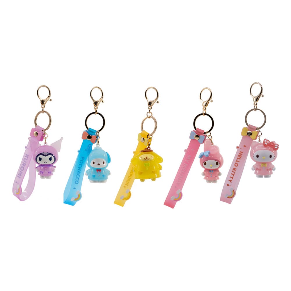 Sanrio Raincoat Series Keychain with Hand Strap Hello Kitty and Friends Display (12)