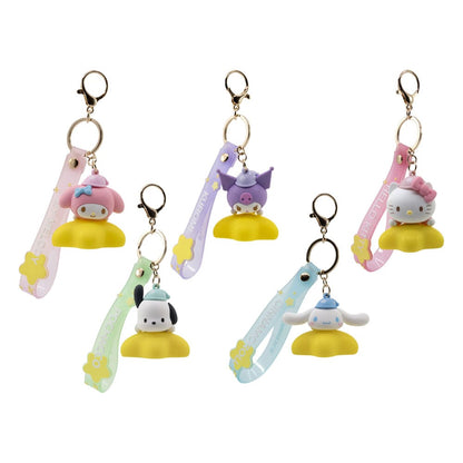 Sanrio Light-Up Star Series nøkkelring med håndstropp Hello Kitty og Friends Display (9)