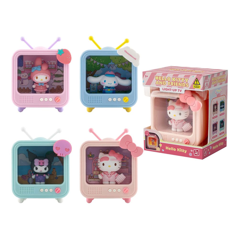 Sanrio Bedside Light TV dizisi mini figürler Hello Kitty ve Friends 8 cm ekran (8)